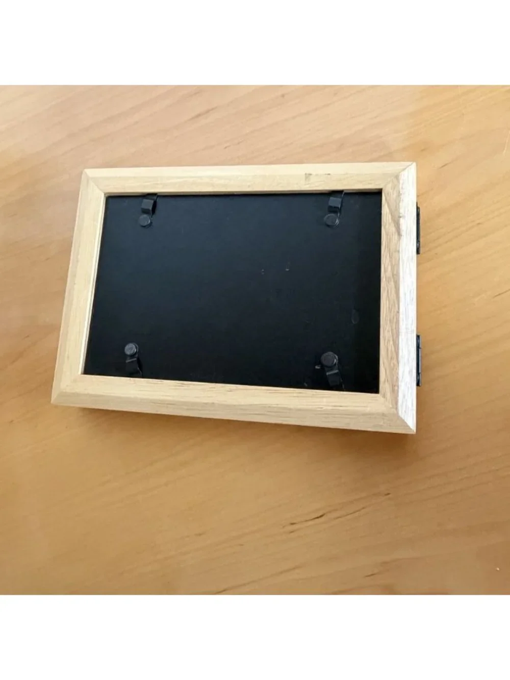 Hinged Double Picture Frame Wood Holds Two Photos Folding Display Wooden Natural